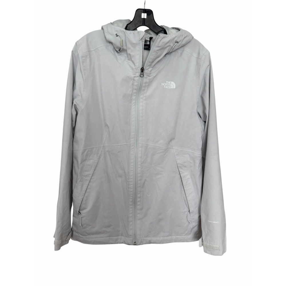 The North Face DryVent Coat Women's Large Gray Waterproof Hooded #B1-1